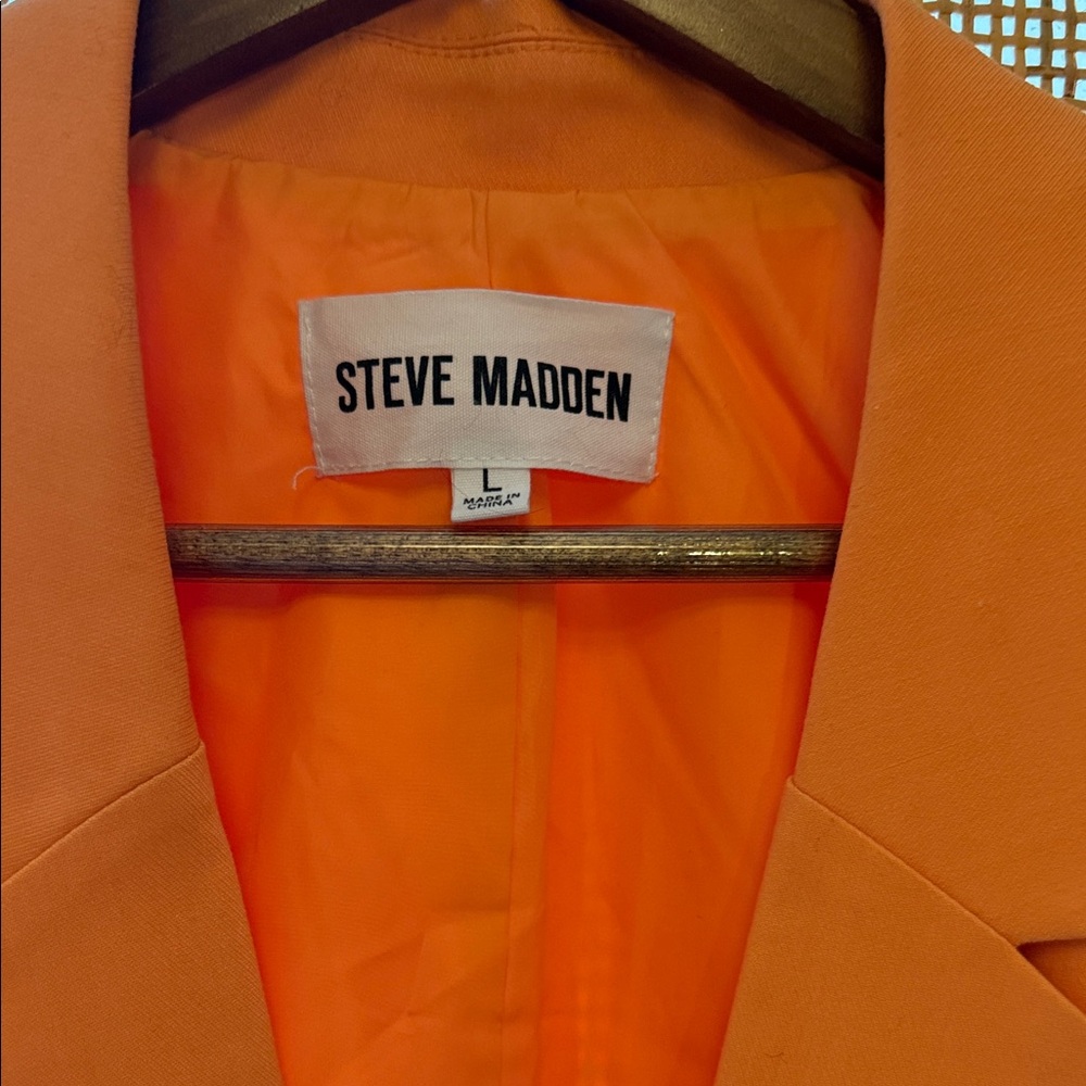 Steve Madden Bright Orange Blazer - Picture 2 of 4
